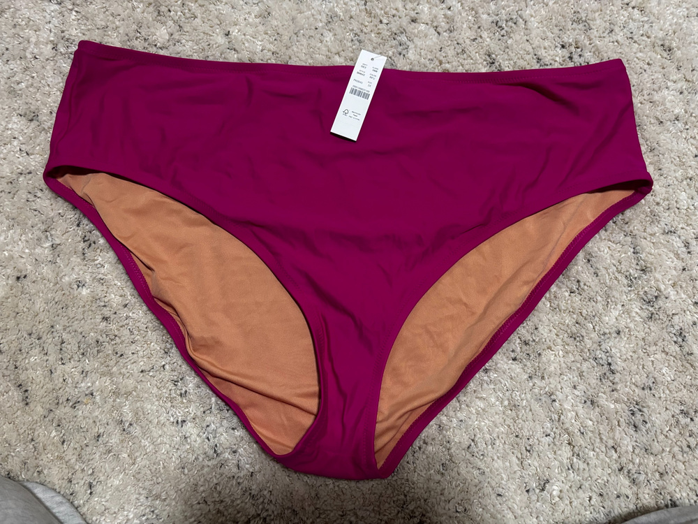 J.Crew Bikini Bottoms Magenta Pink High Cut Size 3X